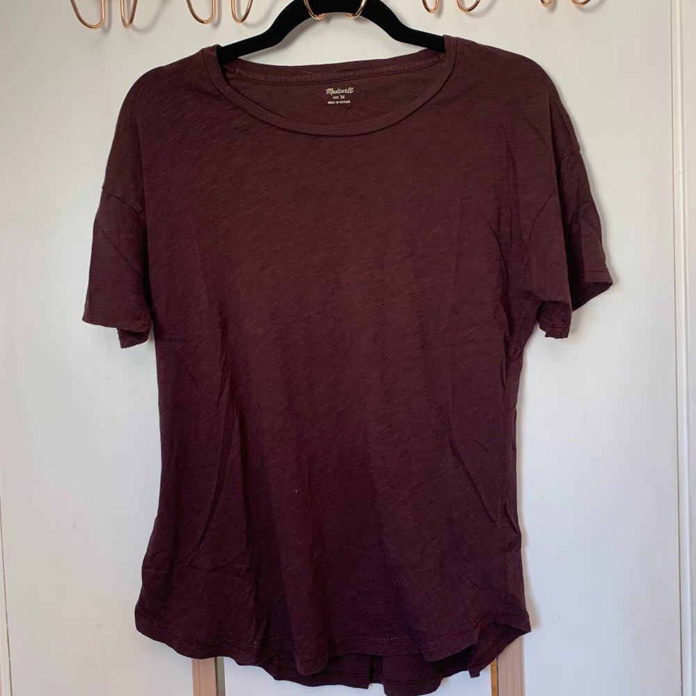Madewell Maroon Tee / Tshirt Size Medium
